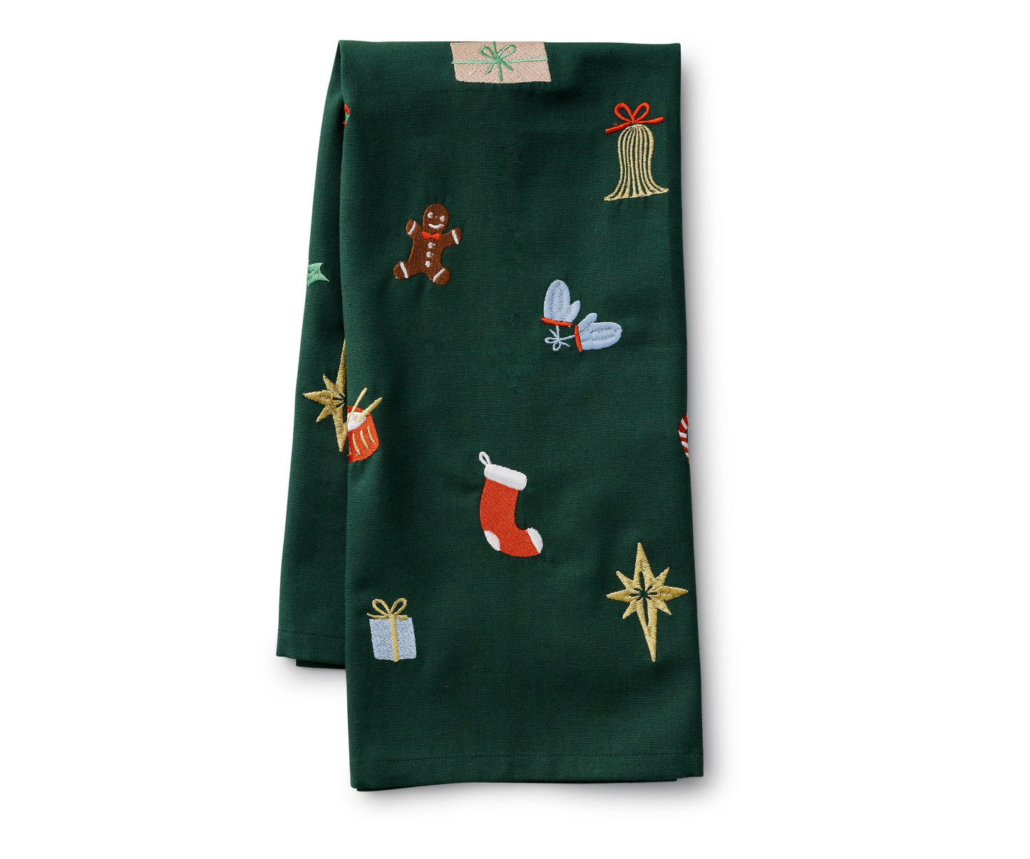 Rifle Paper Co. Signs of the Season Embroidered Tea Towel