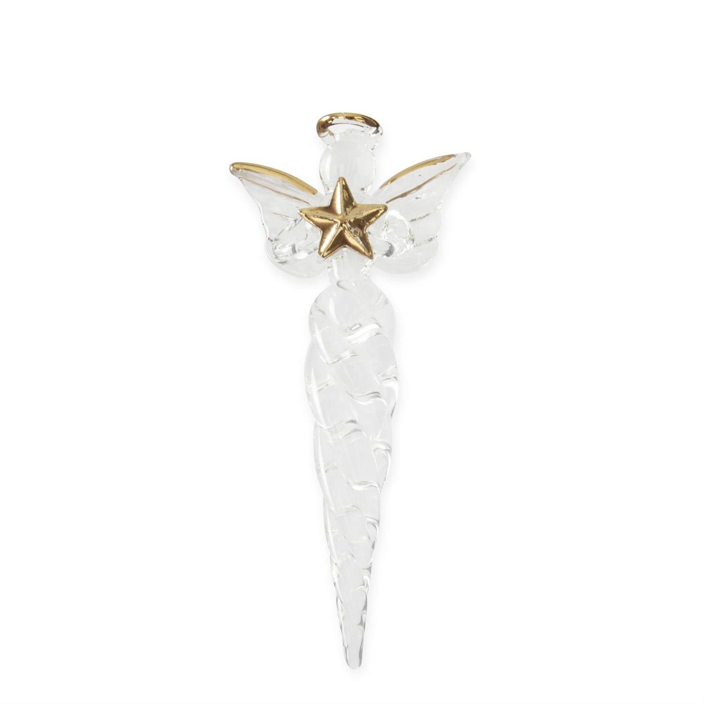 Glass Angel Icicle Ornaments Gift Box of 4