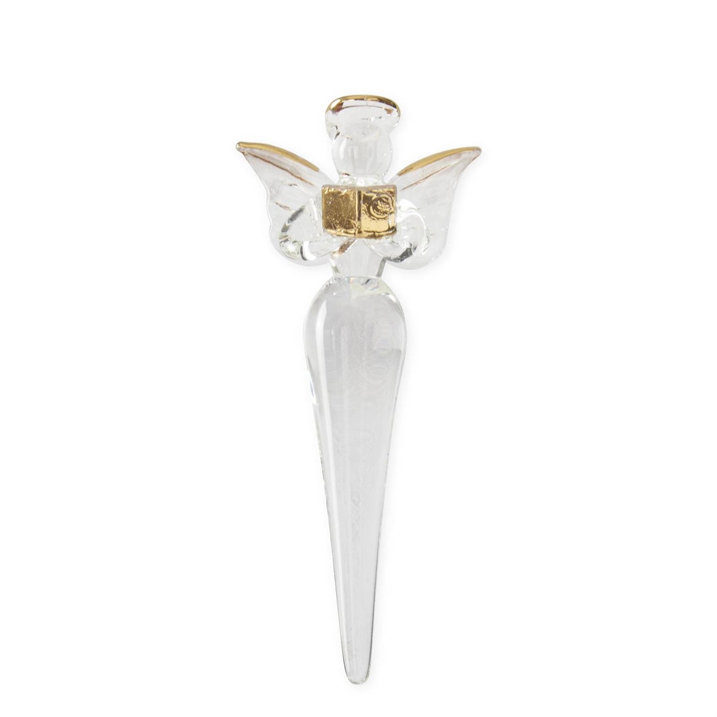 Glass Angel Icicle Ornaments Gift Box of 4