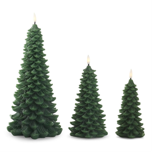 Green LED Christmas Tree Candles