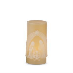 Nativity LED Candle with Timer