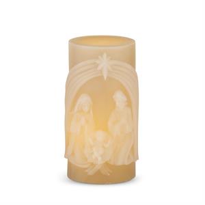 Nativity LED Candle with Timer