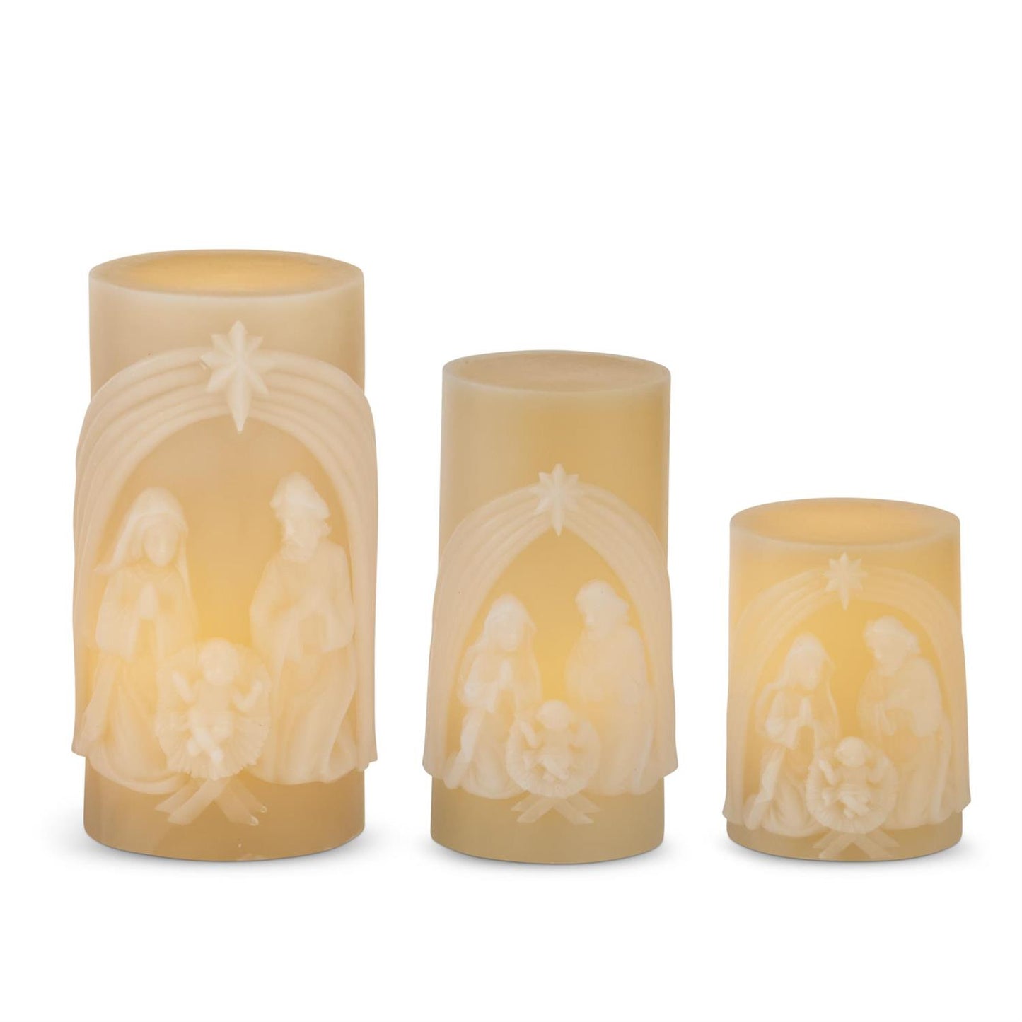 Nativity LED Candle with Timer