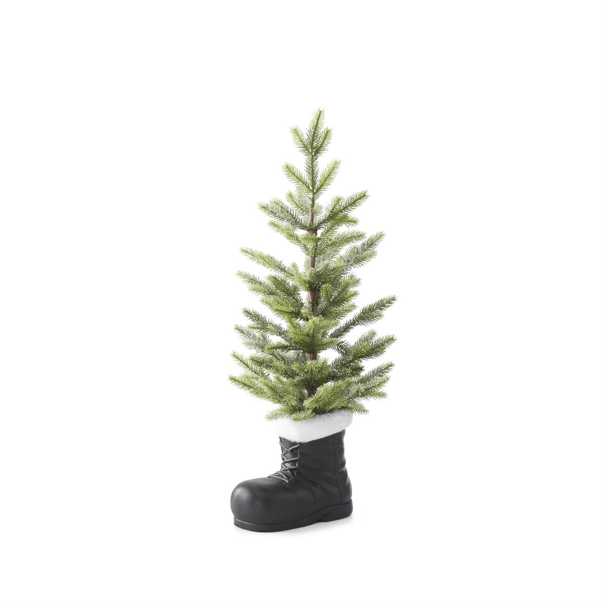 Snowy Tree in Santa Boot, Two Sizes