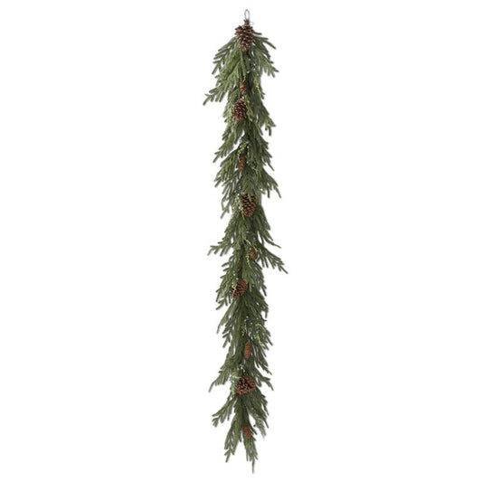 Real Touch Pine & Juniper Garland w/ Pinecone | 70 Inch