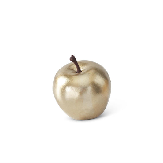 Gold Finish Decorative Apples | 2.5 Inch