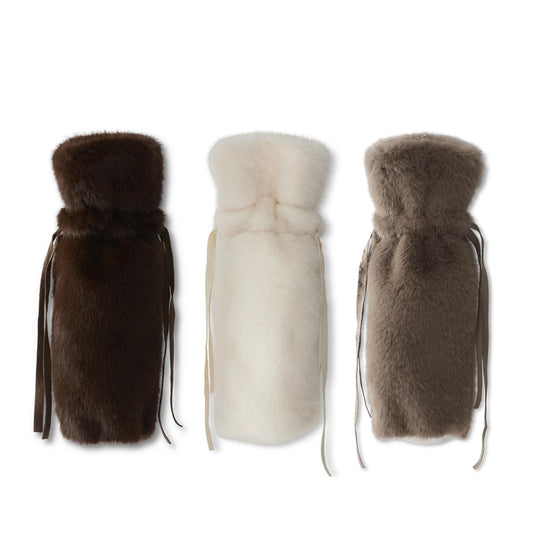 Festive Fur Wine Bag