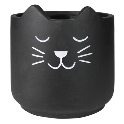 Cement Cat Cachepot