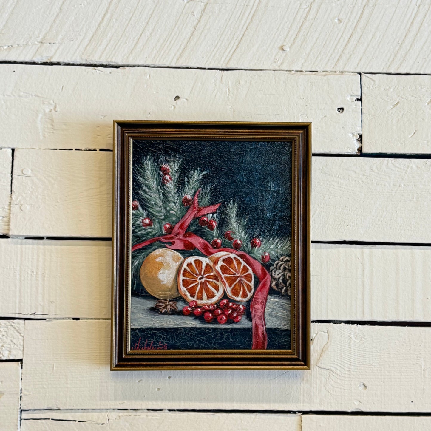 Christmas Orange Spice Hand Painting