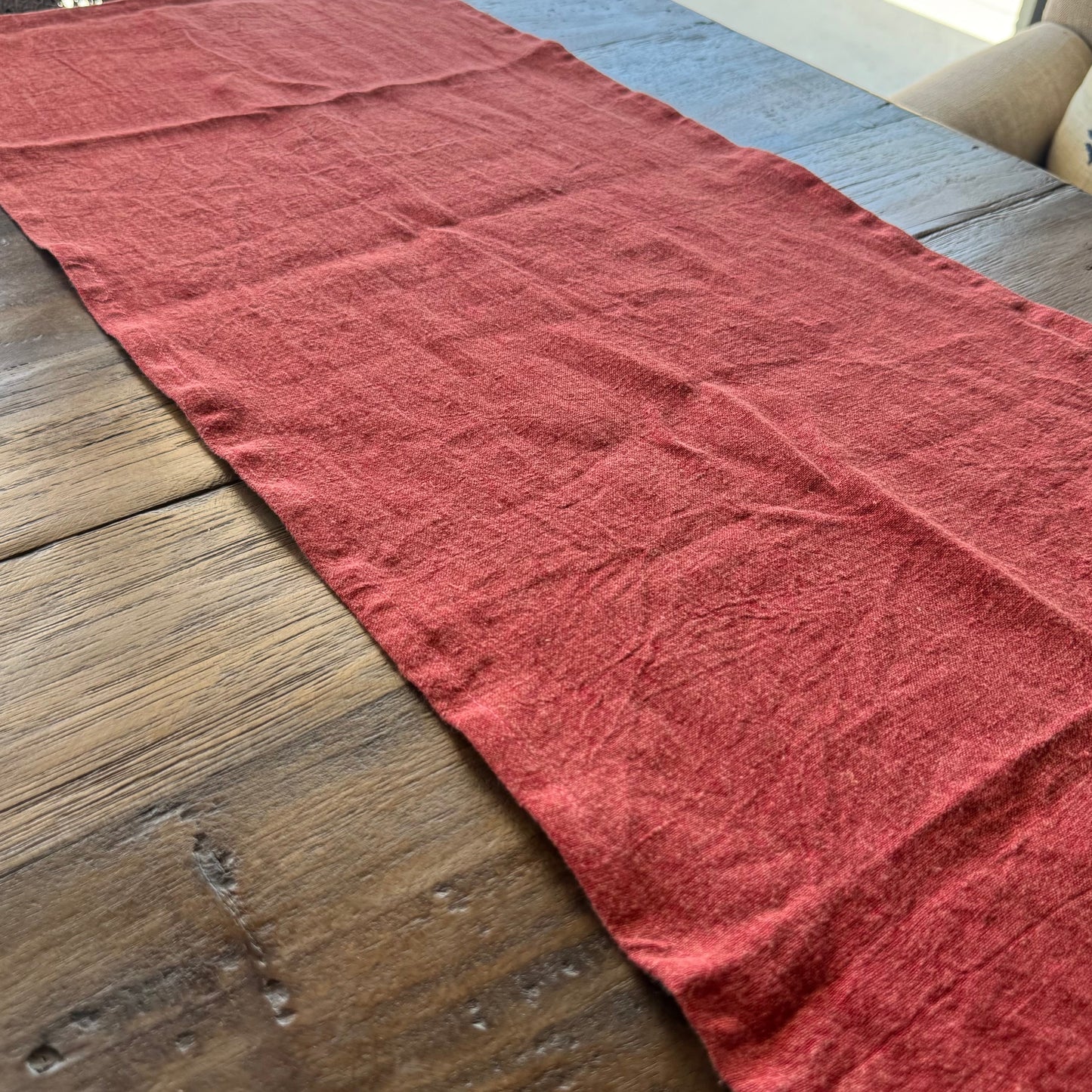 Stonewashed Linen Table Runner