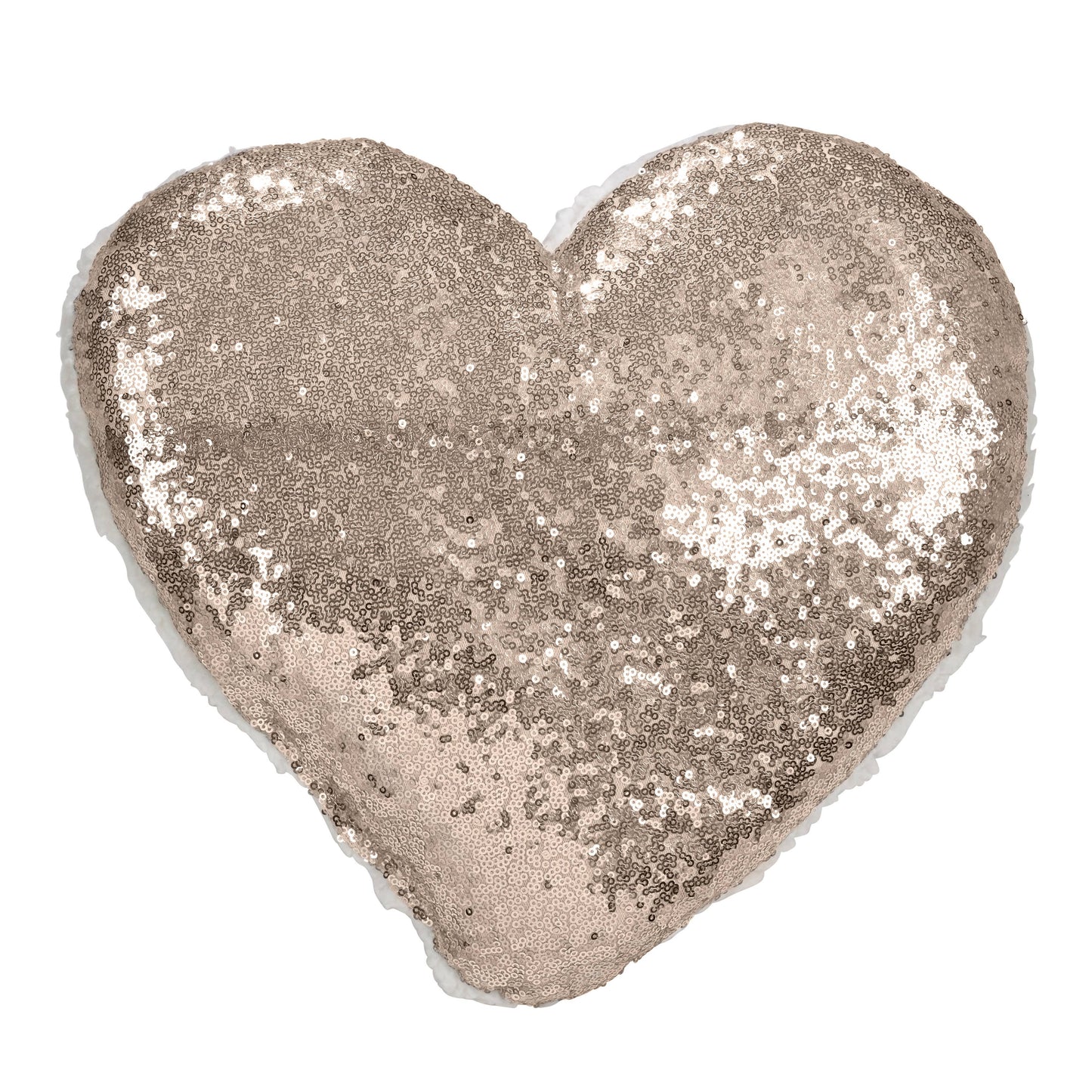 Heart Sequin Pillow - Poly Filled