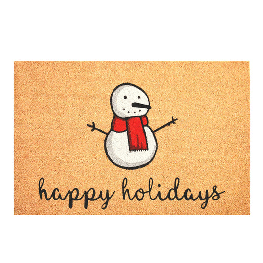 Snowman "happy holidays"  Doormat