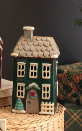 Ceramic Christmas Votive House Village