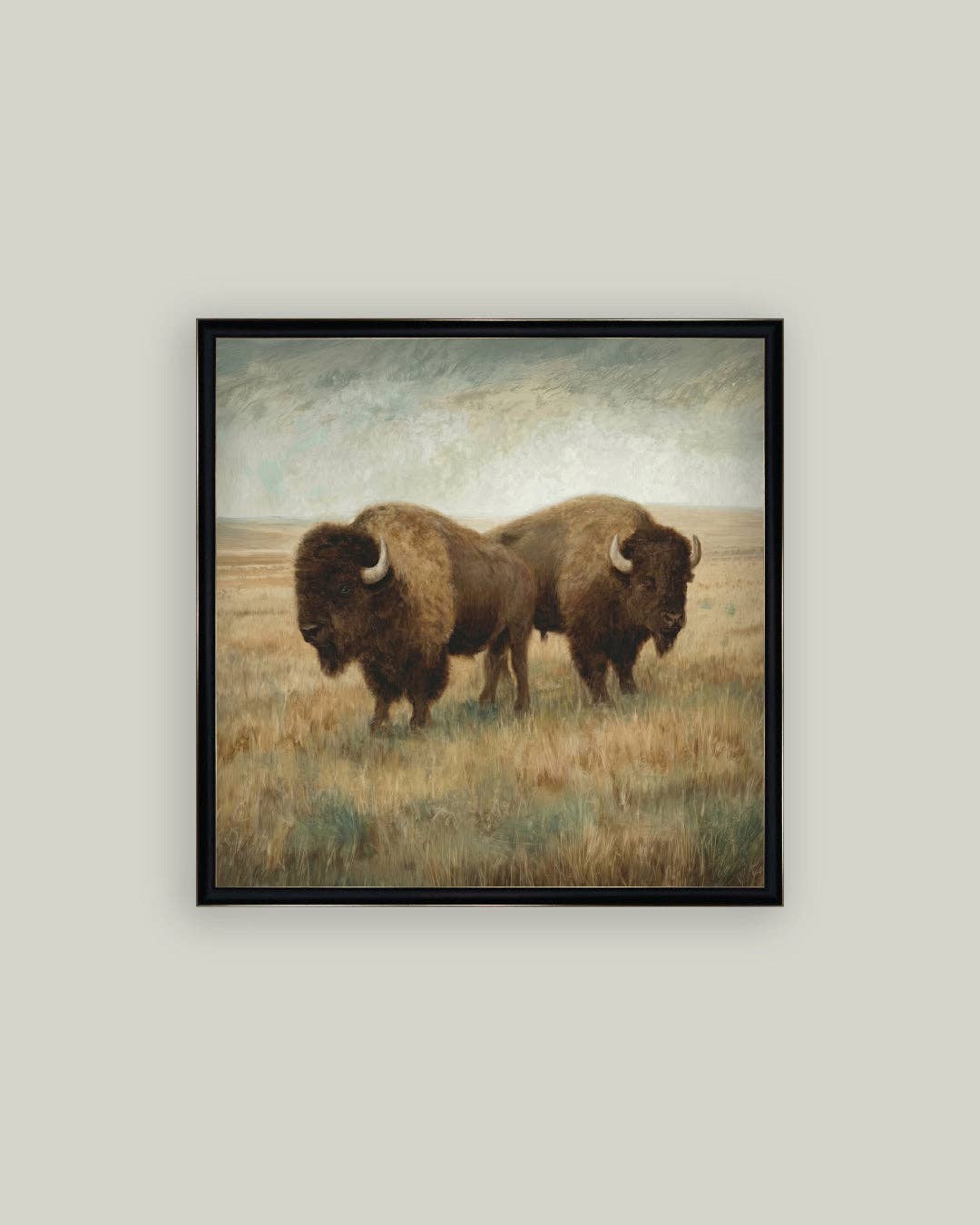 Bison Duo Framed Artwork