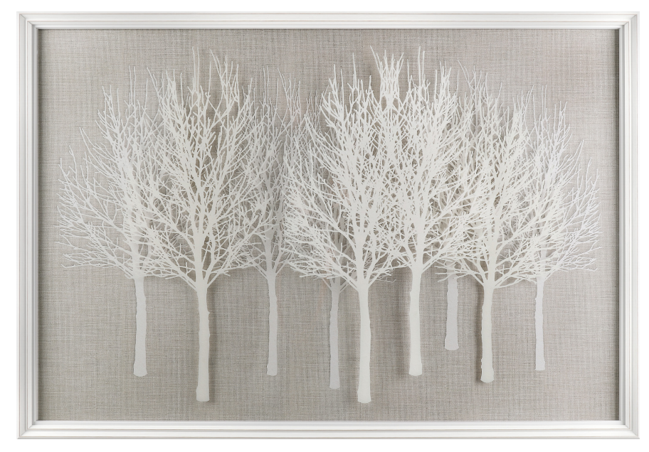 Winter Woods Framed Glass Artwork
