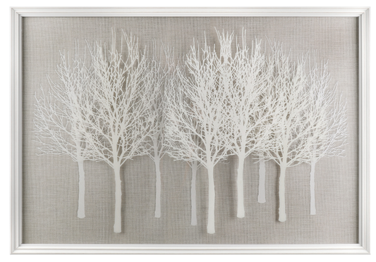 Winter Woods Framed Glass Artwork
