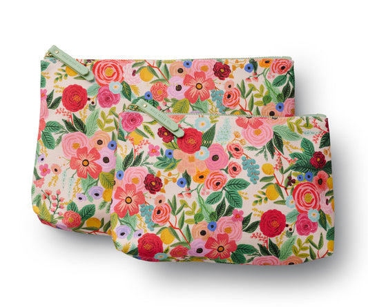 Rifle Paper Garden Party Floral Zippered Pouch Set