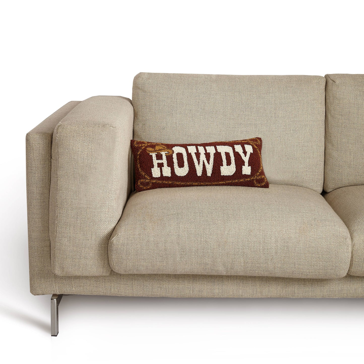 "Howdy" Cowboy Hook Pillow