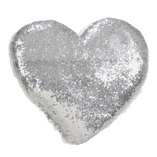 Heart Sequin Pillow - Poly Filled