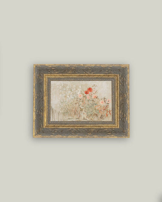 Small Garden Framed Antique Art