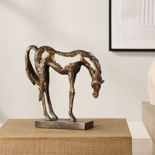 "Openly Grazing" Horse Sculpture