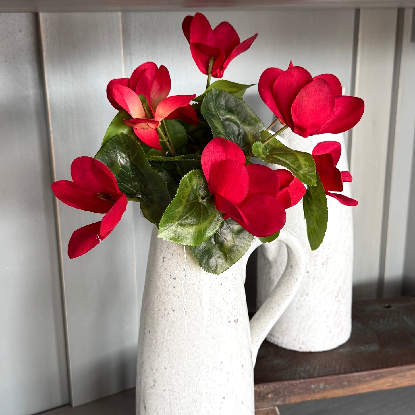 Red Cyclamen Bush Stem | 9”