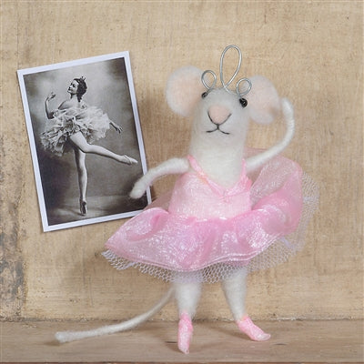 Felt Ballerina Mouse Ornament