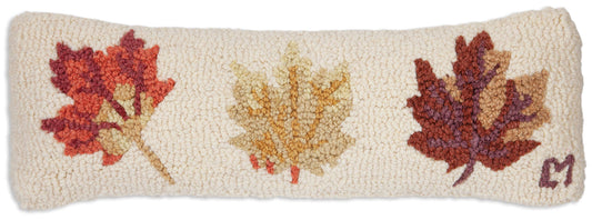 Fallen Leaves Hand Hooked Lumbar Pillow