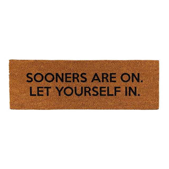 "Sooners Are On" Door Mat