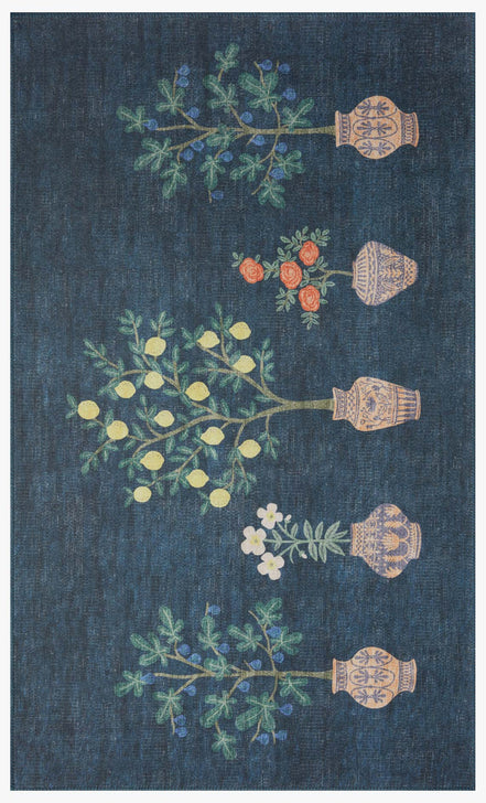 Rifle Paper Co x Loloi Atelier Rug | Topiary Indigo