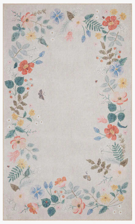 Rifle Paper Co x Loloi Atelier Rug | Strawberry Fields Cream