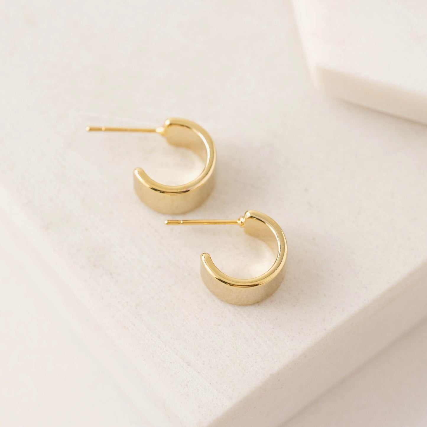 Alex Hoop Gold Earrings Pair