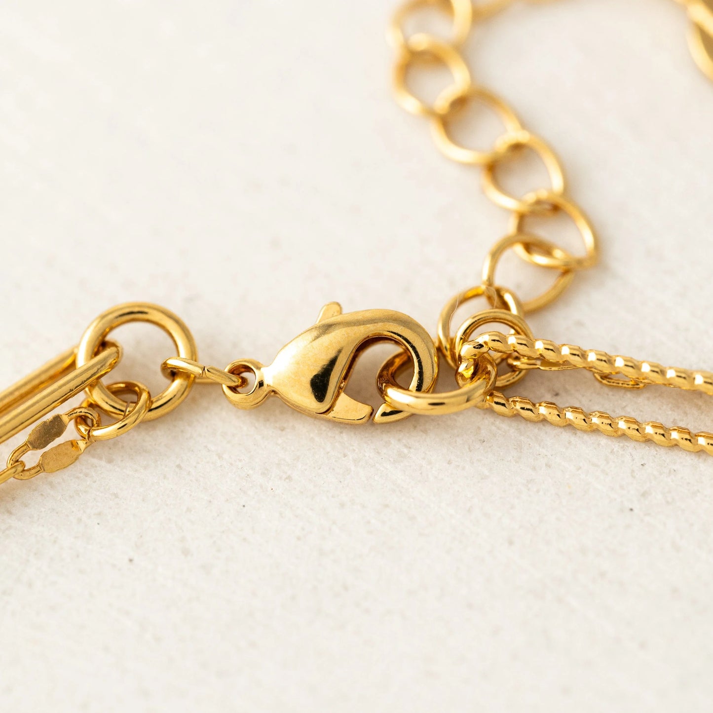 Arlo Paperclip Layered Gold Bracelet
