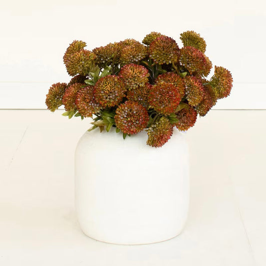 Artificial Auburn Ball Dahlias | 7 Blooms