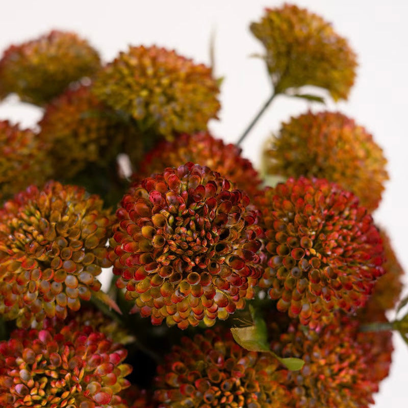 Artificial Auburn Ball Dahlias | 7 Blooms