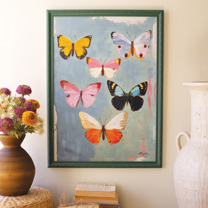 Framed Butterfly Painting