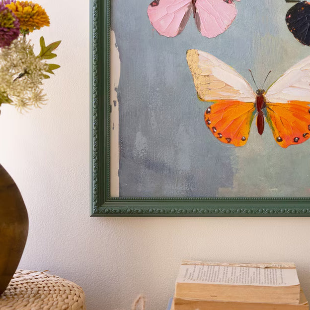 Framed Butterfly Painting