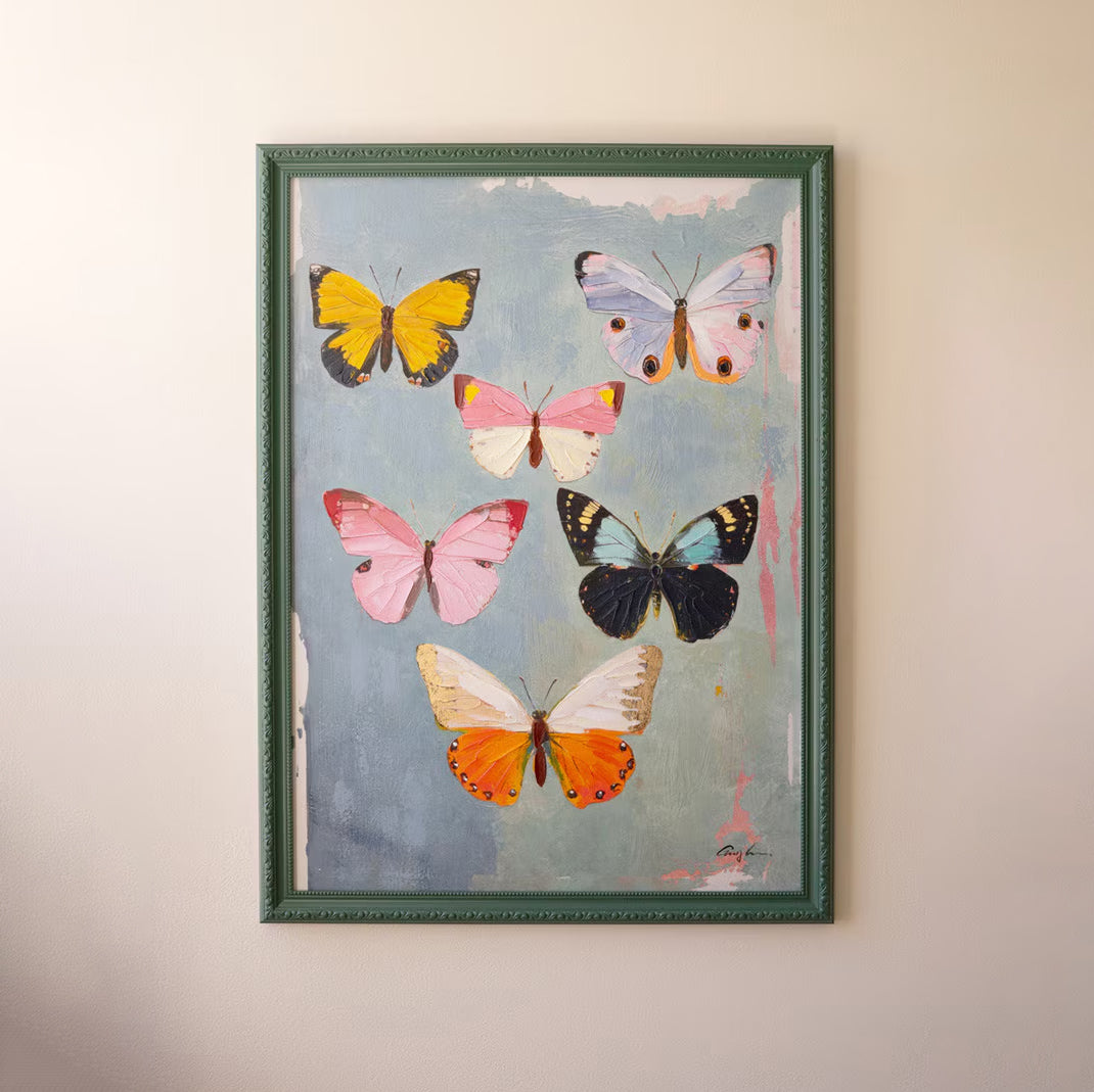Framed Butterfly Painting
