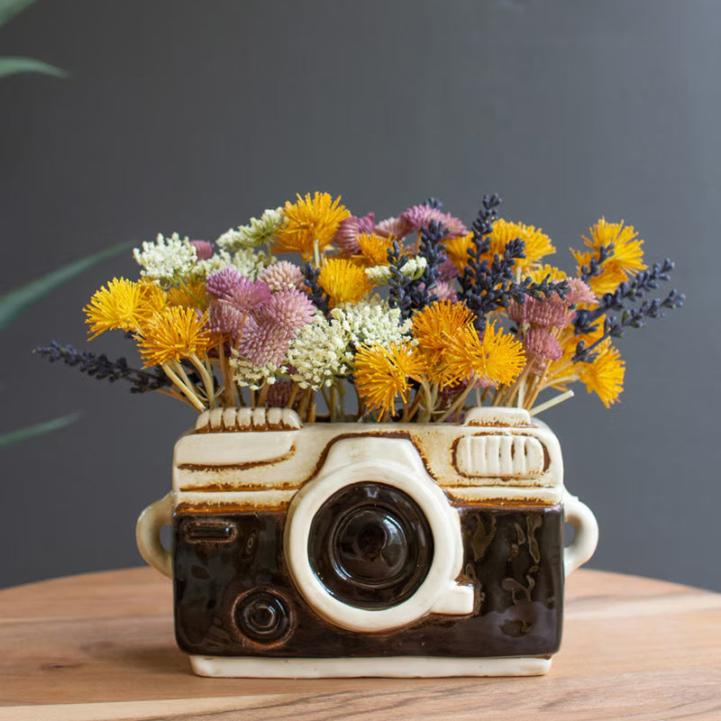 Ceramic Camera Planter