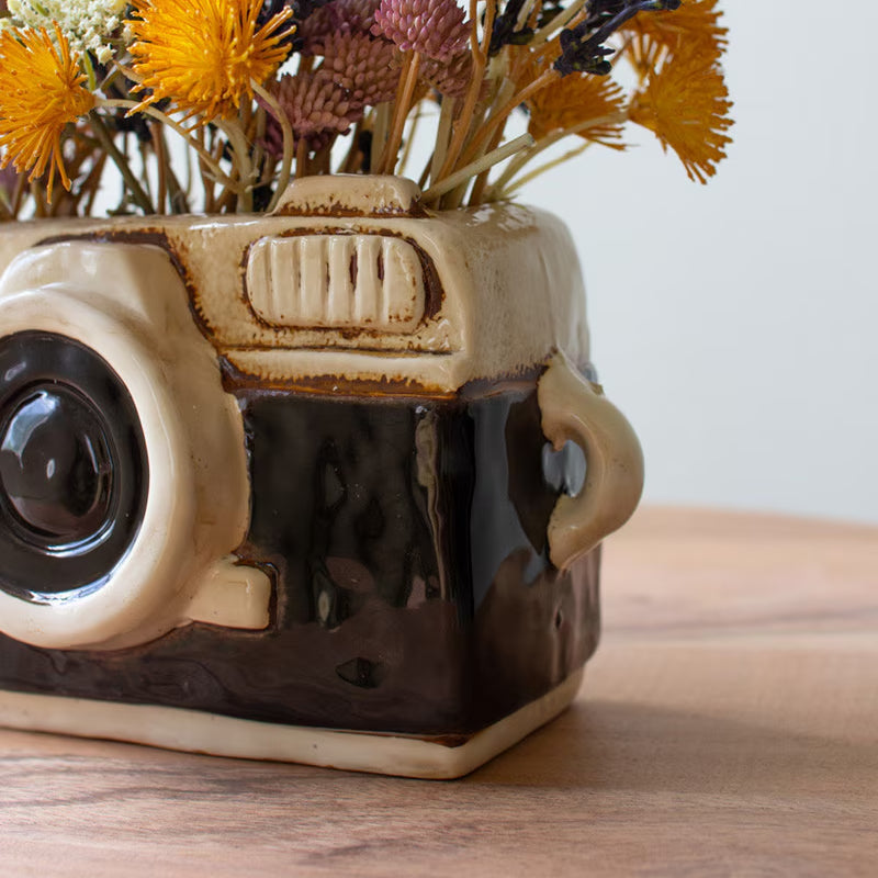 Ceramic Camera Planter