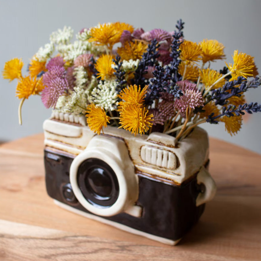 Ceramic Camera Planter