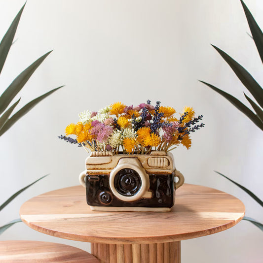 Ceramic Camera Planter