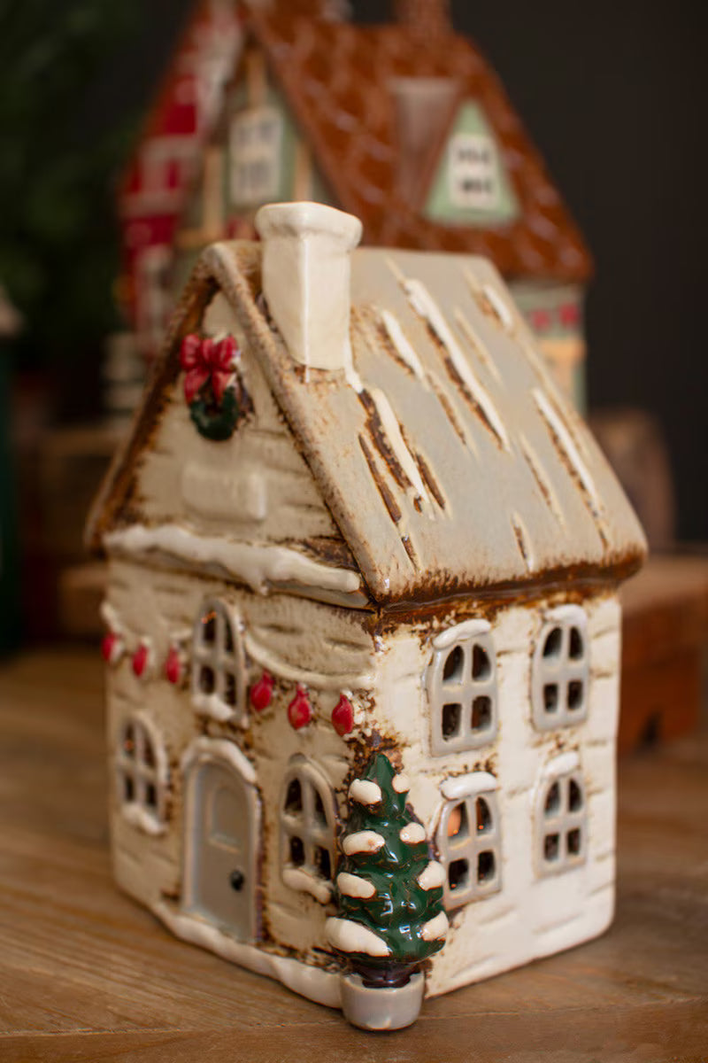 Ceramic Christmas Votive House Village