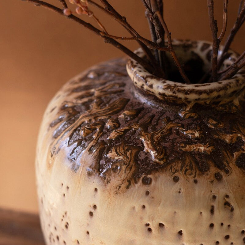 Large Rustic Ceramic Urn