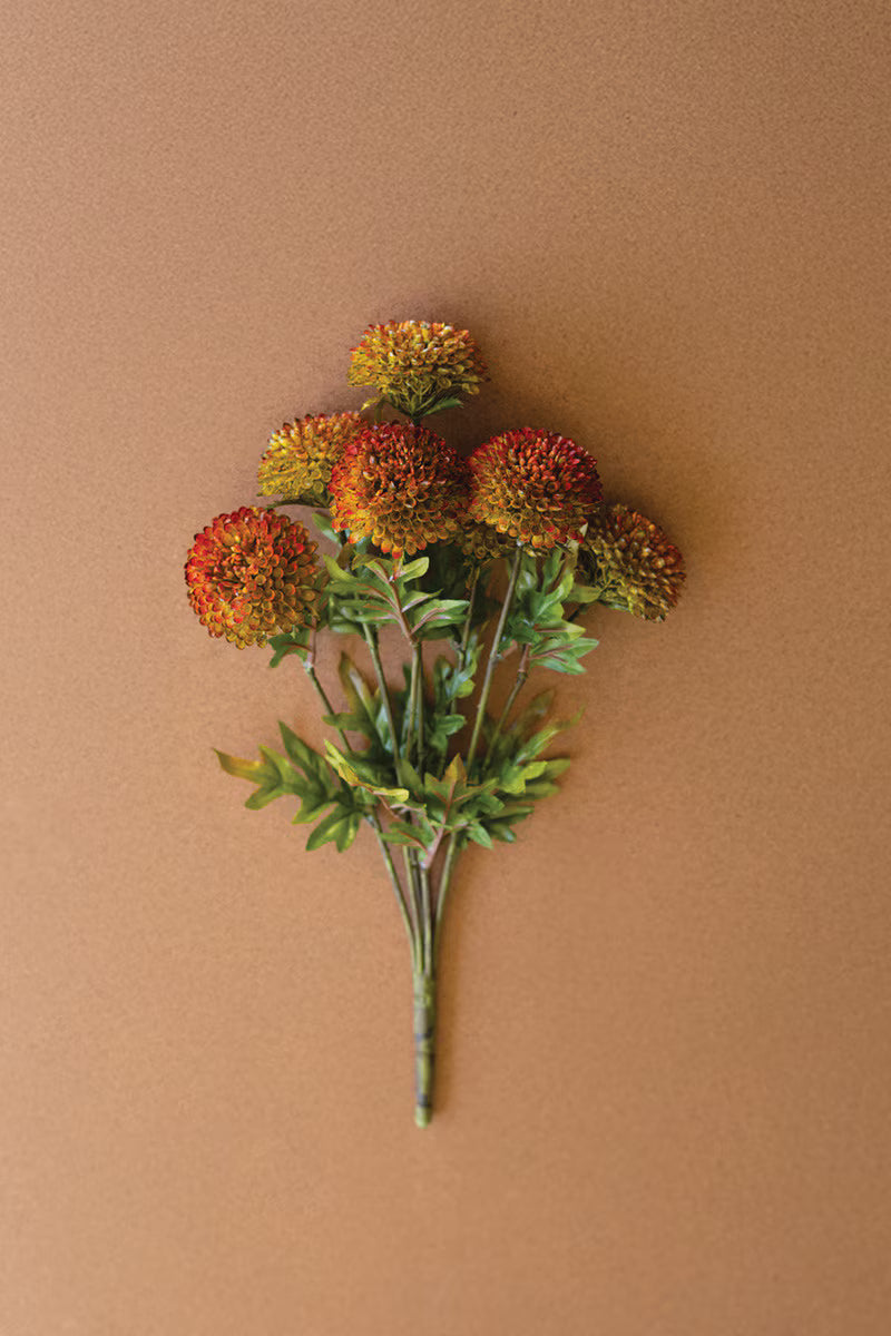 Artificial Auburn Ball Dahlias | 7 Blooms