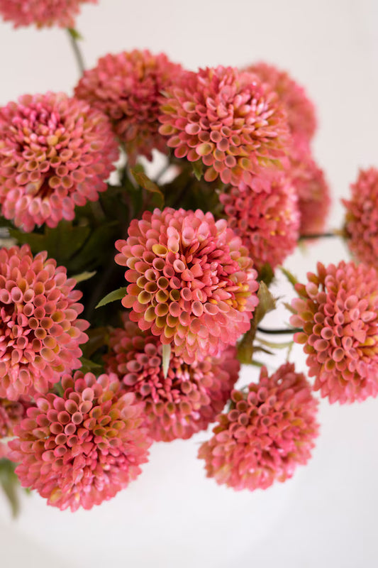 Artificial Blush Ball Dahlias | Seven Blooms