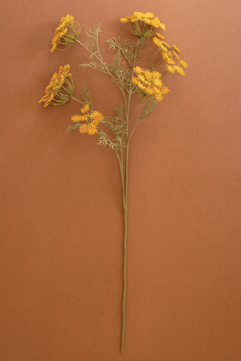 Artificial Yellow Lace Flower Stem