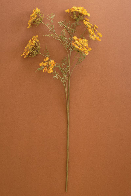 Artificial Yellow Lace Flower Stem
