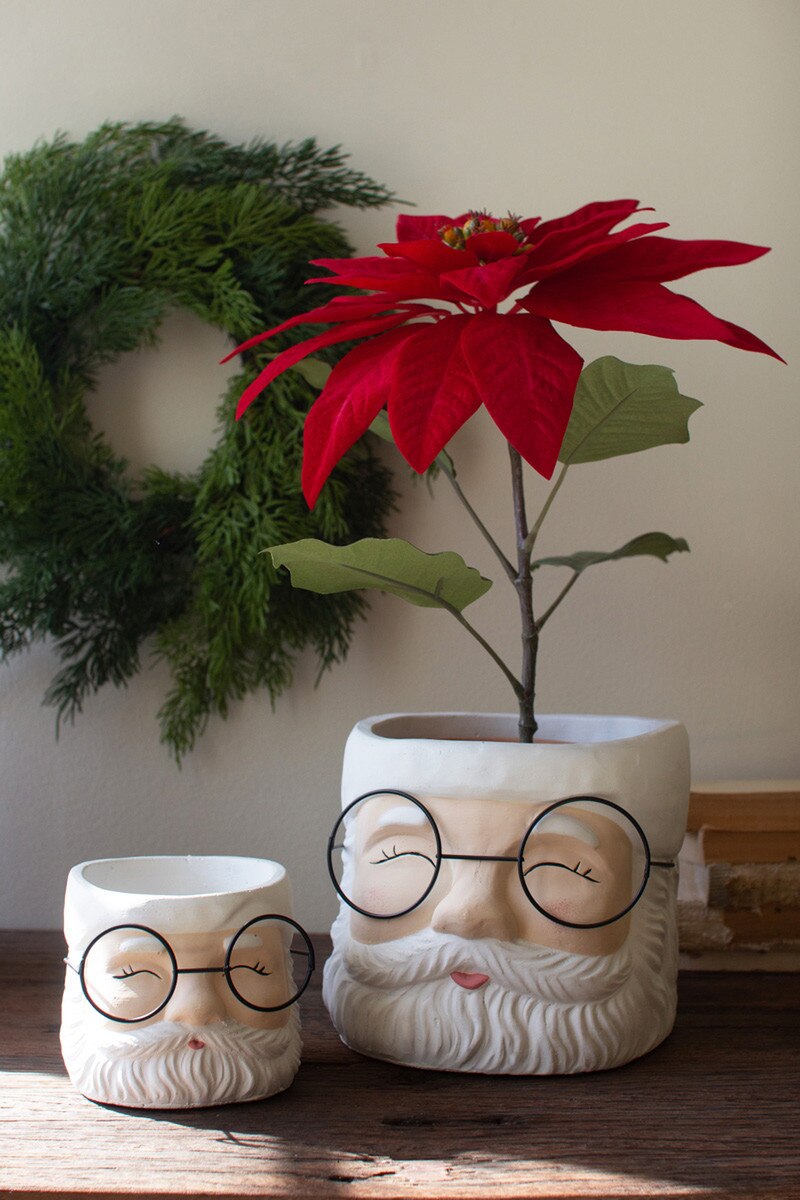Concrete Santa Planter
