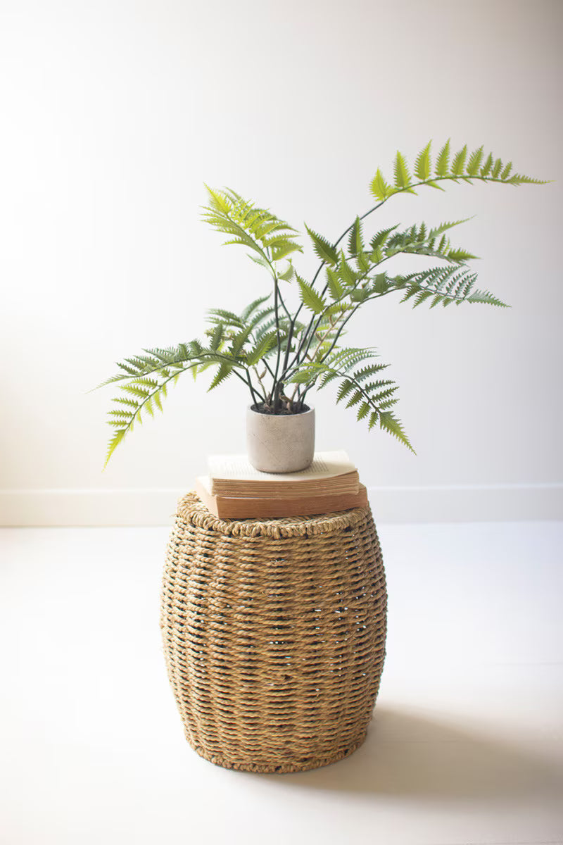 Woven Vine Poof Stool